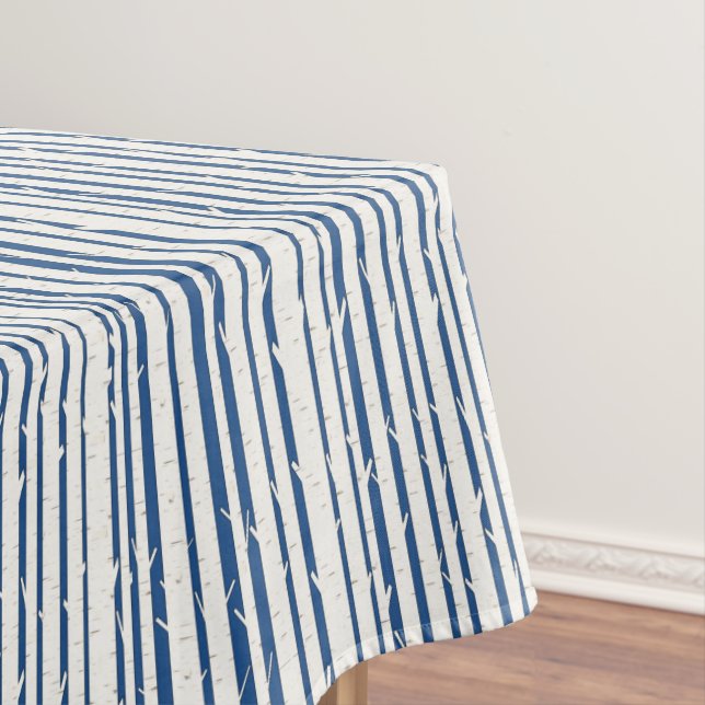 White Birch Trees Custom Table Cloth (In Situ)