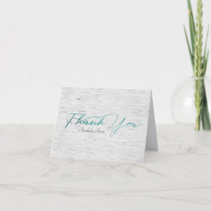 White Birch Wedding Thank You Card