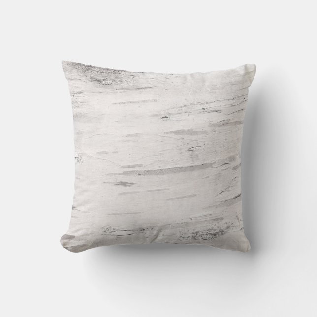 White Birch Wood Rustic Country Farmhouse Barn Cushion (Front)