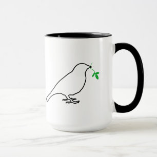 White Bird and Twig Mug