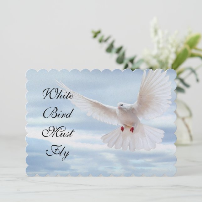 White Bird Invitation (Standing Front)