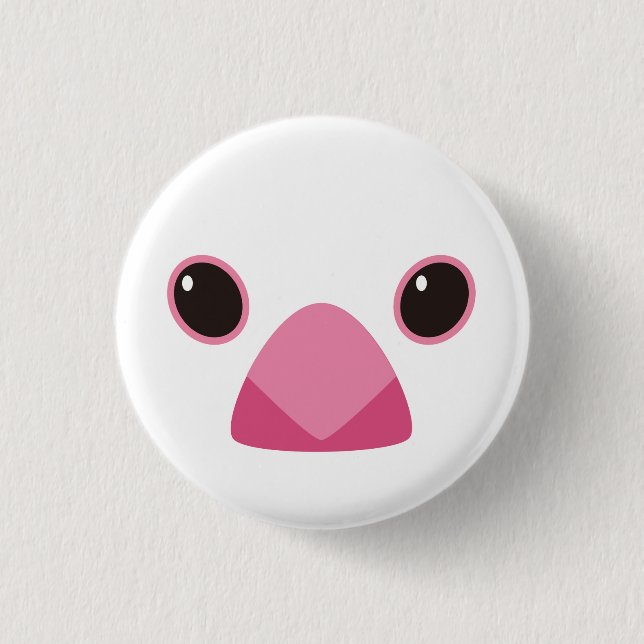 White Bird - Java sparrow (white) 3 Cm Round Badge (Front)
