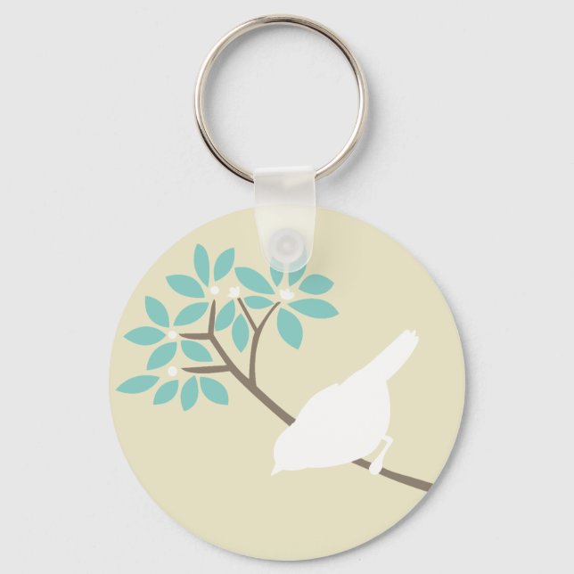 White Bird Keychain (Front)