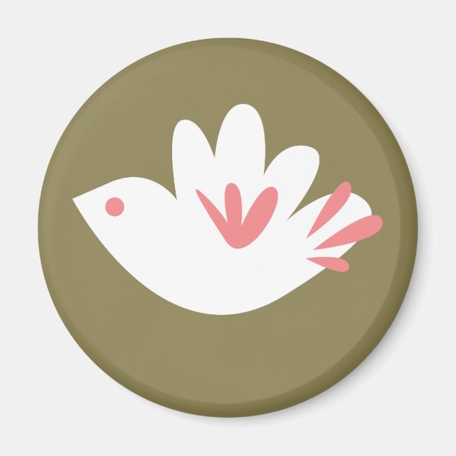 White Bird Magnet (Front)