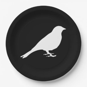 White Bird Paper Plates