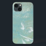 White Birds Flying Through Blue Sky iPhone 13 Case<br><div class="desc">Megan Meagher created this print of white birds flying through a blue sky. A peaceful picture,  the white of the birds and the blue of the background blend together very well. Order yours now!</div>