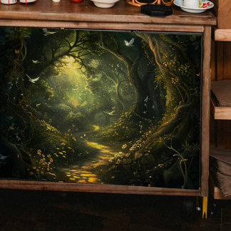 White Birds in Secret Valley Decoupage Tissue Paper