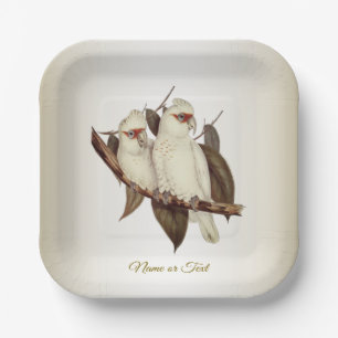 White Birds Paper Plate
