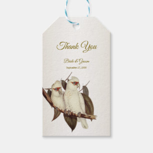 White Birds Wedding Gift Tag