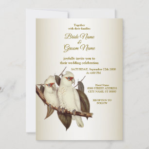 White Birds Wedding Invitation