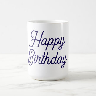 White Birthday Coffee Mug
