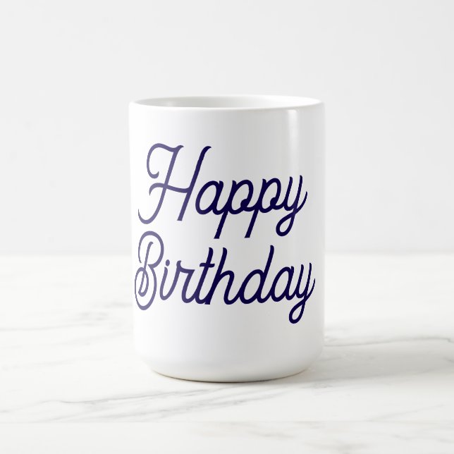 White Birthday Coffee Mug (Center)