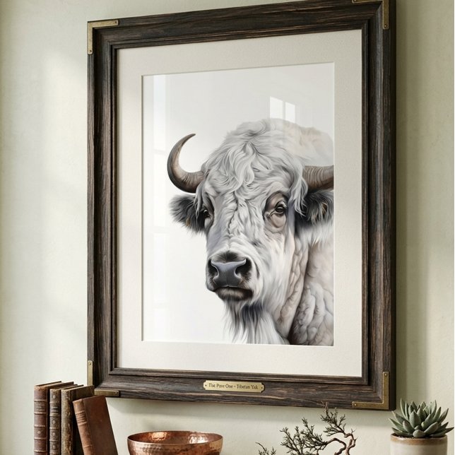 White Bison Buffalo Watercolor Art  Poster (Creator Uploaded)