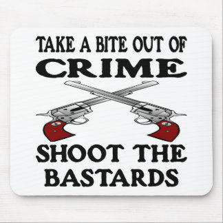 White Bite Out Crime Bastards Mouse Pad