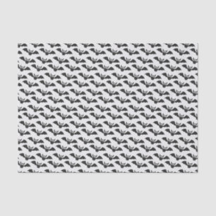 White Black Bat Halloween Tissue Paper