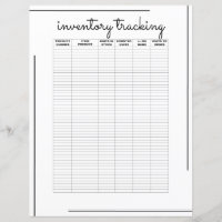 White Black Border Script Logo Inventory Tracking