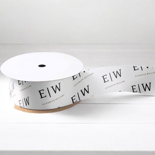 White Black Branded Business Company Packaging Satin Ribbon (Creator Uploaded)