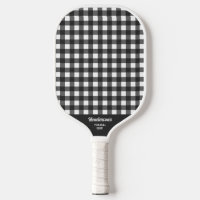 White Black Buffalo Plaid Check Print Custom Text