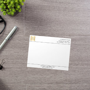 White black business logo letterhead notepad