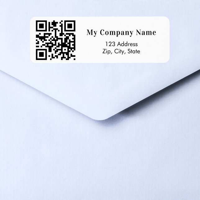 White black business qr code return address (Creator Uploaded)