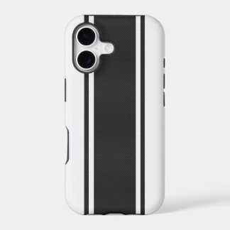 White & Black Carbon Fibre iPhone 5 Case