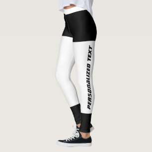 White Black Cat Lover Pet mum Activewear Custom Leggings
