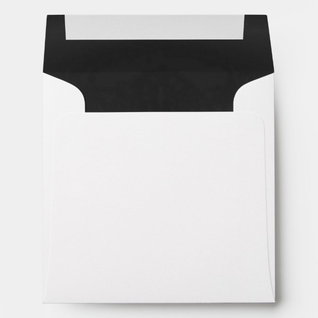 White & Black ChalkBoard Lined Wedding Envelope (Back (Bottom))