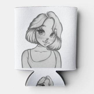 white black character can cooler