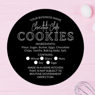 White Black Chocolate Cookies Cottage Law Sticker