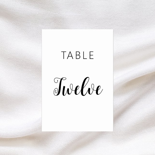 White black classic wedding table number (Creator Uploaded)