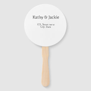 White black couple name address city state simple hand fan