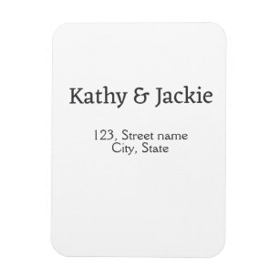 White black couple name address city state simple magnet