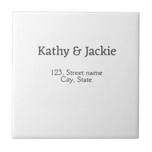 White black couple name address city state simple tile