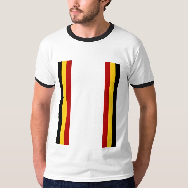 White black crew neck T-shirt GERMAN DESIGN (Front)