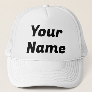 White & Black CUSTOMIZABLE Trucker Hat