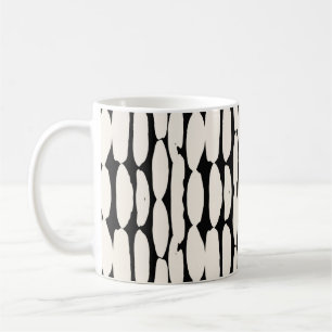 White black dot pattern. shibori circle seamless.  coffee mug
