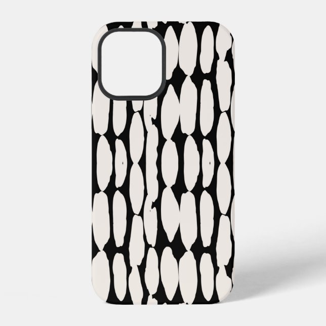 White black dot pattern. shibori circle seamless.  iPhone case (Back)