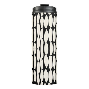 White black dot pattern. shibori circle seamless.  thermal tumbler