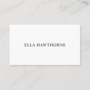 White Black Elegant Classic Business Card