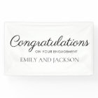 White Black Elegant Script Engagement