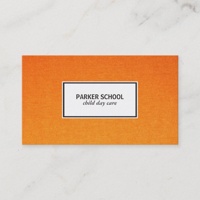 White Black Frame / Textile Gradient Business Card (Front)