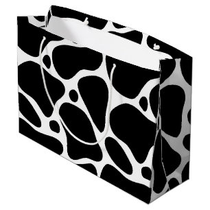 White & Black Giraffe Pattern Large Gift Bag
