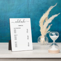 White Black Hair Stylist Salon Price List Service