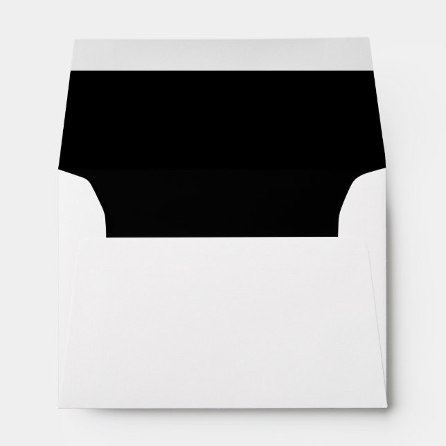 White Black Invitation Envelope (Back (Bottom))