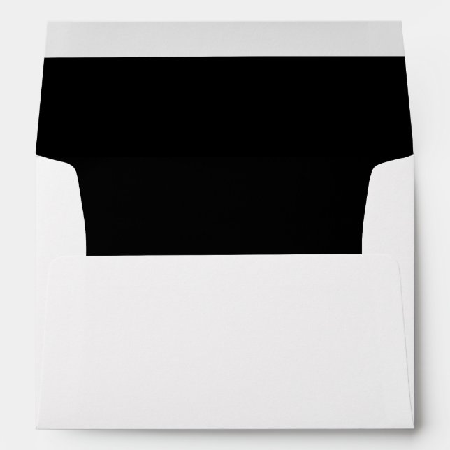 White Black Invitation Envelope (Back (Bottom))