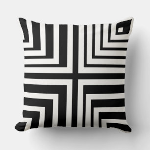 White&Black Light & Shadow Pattern- Throw Pillow
