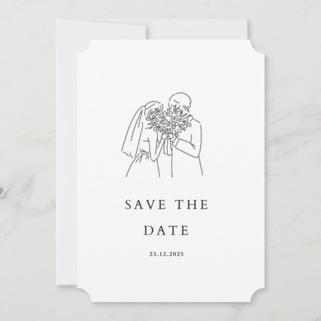 White & Black Minimal Invitation2025 Invitation (Back)