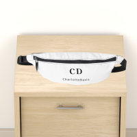 White black monogram initials name