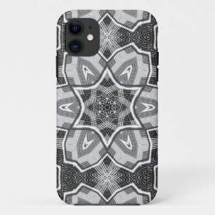White-black openwork geometric pattern Case-Mate iPhone case