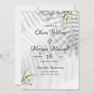 White & Black Organic elegant Invitation